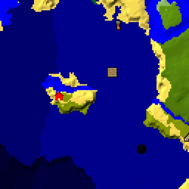 Overworld biome map of seed 3334465477375851137 around spawn, with the spawn marked